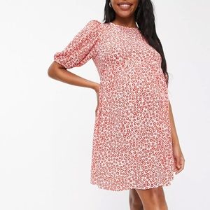 ASOS Maternity short sleeve floral mini dress